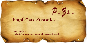 Pagács Zsanett névjegykártya